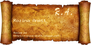 Rozina Anett névjegykártya
